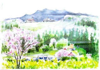 堀内利美氏の水彩画